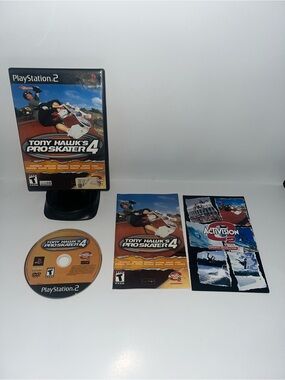 Tony Hawk's Pro Skater 4 PlayStation 2 Game - Black and Orange